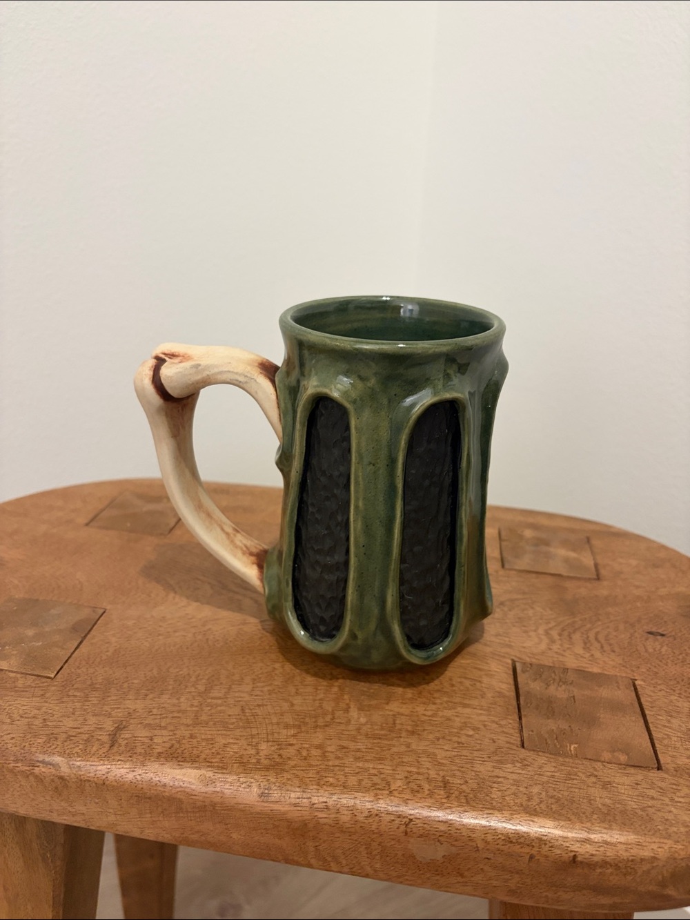 Handmade Green Bone Ceramic Mug